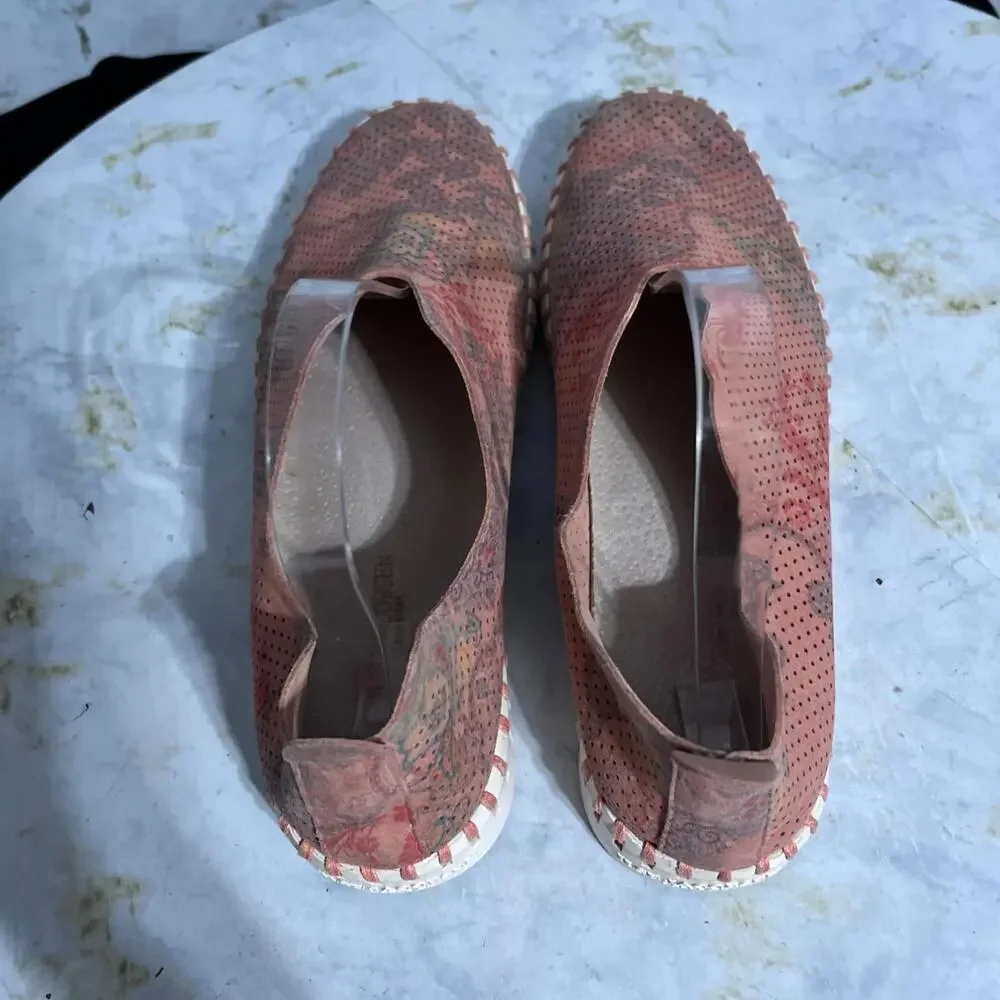 Ilse Jacobsen 41 Womens Sz 10.5 Shoes Pink White Slip On Comfort Fashion Sneaker - Picture 7 of 10